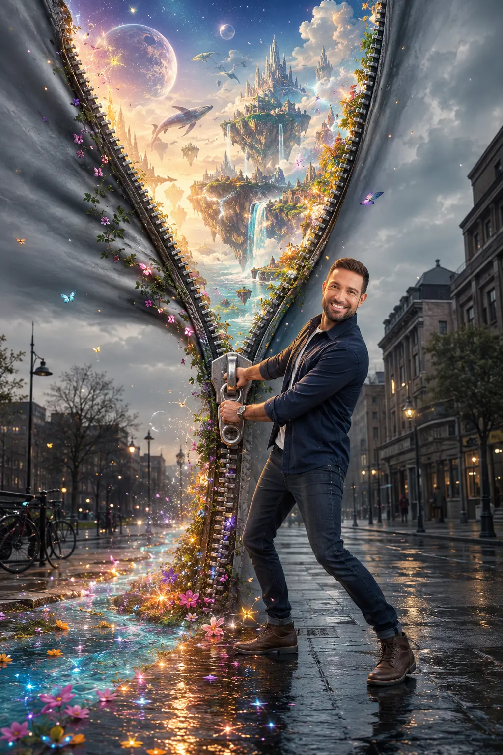 Fantasy Urban Scene Creative Ai Image Prompt